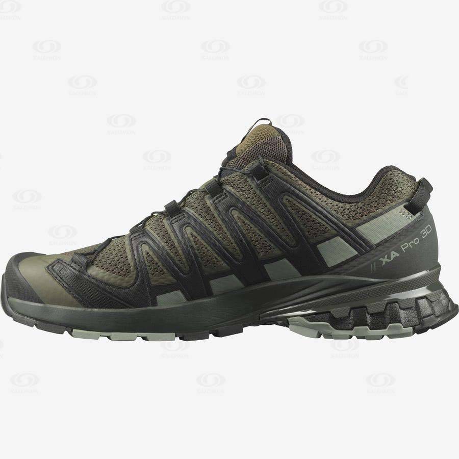 Tenis Trail Running Salomon XA PRO 3D V8 WIDE Hombre Morados Grises | MX-O2300