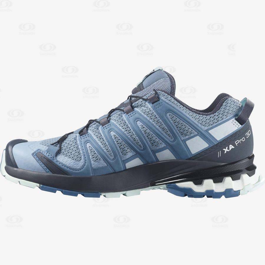 Tenis Trail Running Salomon XA PRO 3D v8 Mujer Plateados | MX-O1637