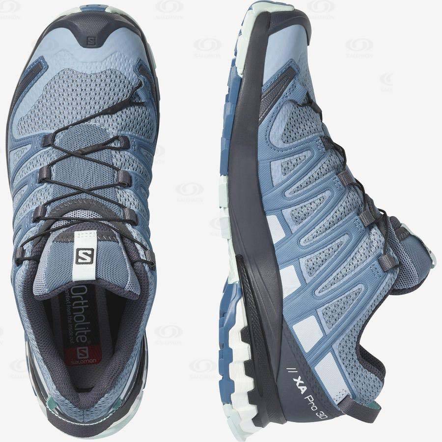 Tenis Trail Running Salomon XA PRO 3D v8 Mujer Plateados | MX-O1637