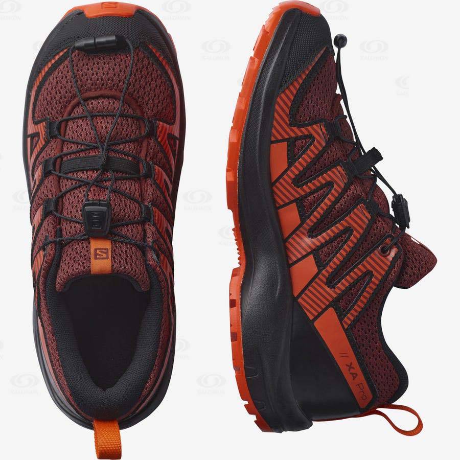 Tenis Trail Running Salomon XA PRO V8 Niños Naranjas | MX-M1111