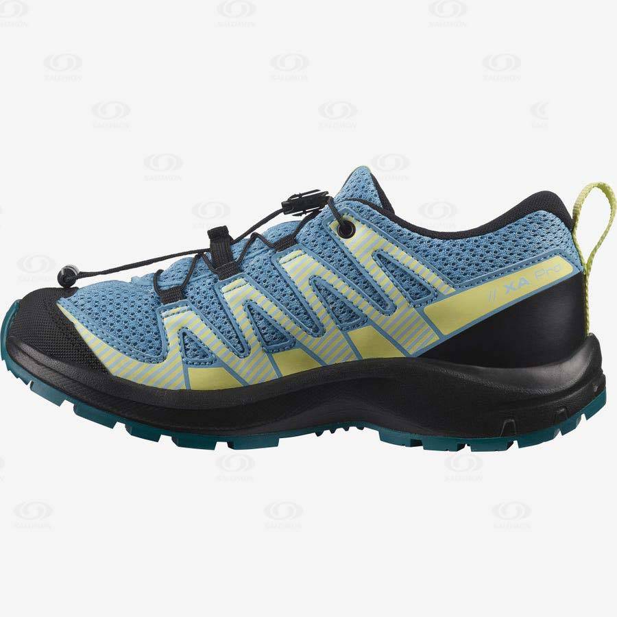 Tenis Trail Running Salomon XA PRO V8 Niños Azules | MX-S1170