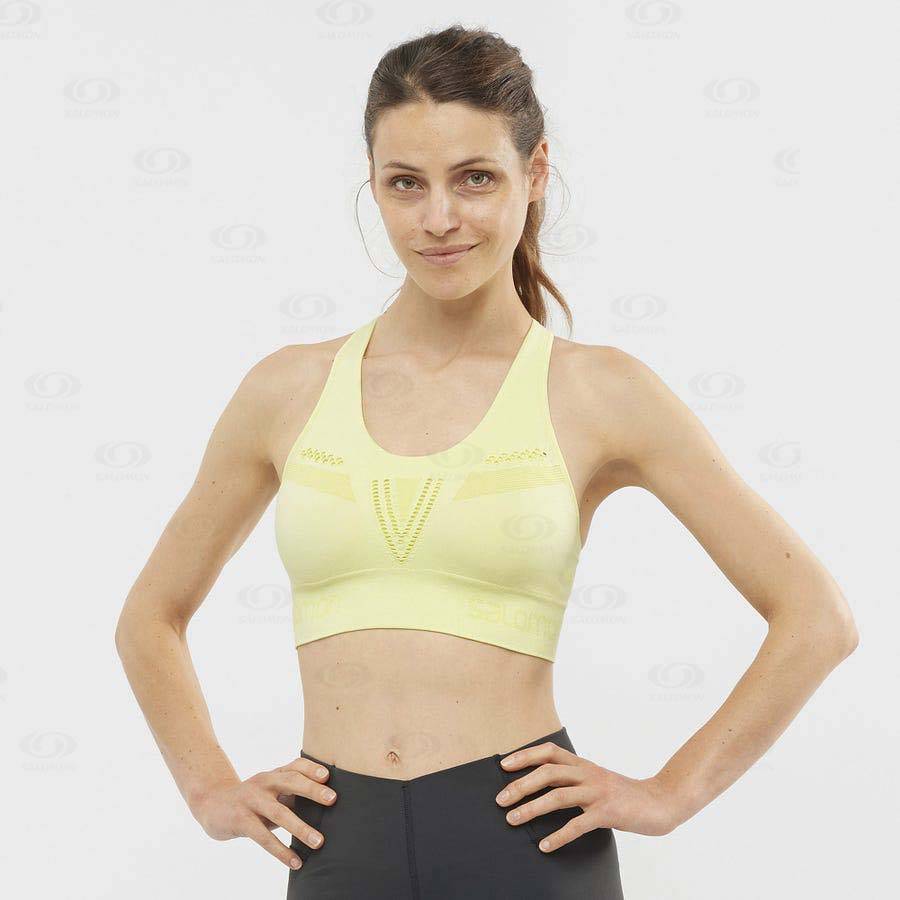 Tops Deportivos Salomon ESSENTIAL MOVE ON SEAMLESS Mujer Verdes | MX-S2563