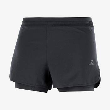 Bermudas Salomon CROSS 2IN1 Mujer Negros | MX-N1498