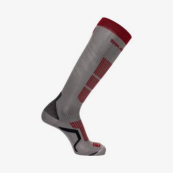 Calcetines Salomon S/PRO Hombre Grises Rojos | MX-O1026