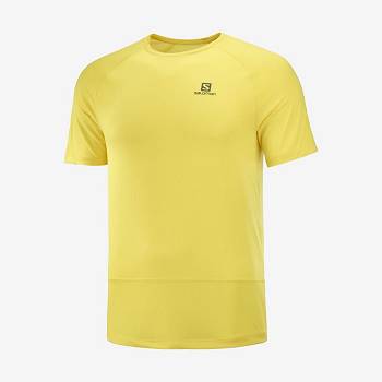 Camiseta Salomon CROSS RUN Hombre Amarillos | MX-O1635