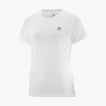 Camiseta Salomon CROSS RUN Mujer Blancos | MX-A2151