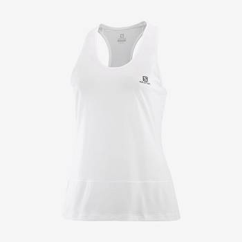 Camiseta Salomon CROSS RUN Mujer Blancos | MX-S1709