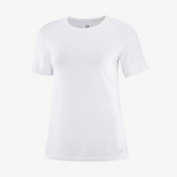 Camiseta Salomon ESSENTIAL TENCEL Mujer Blancos | MX-O1250