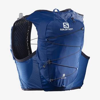 Mochila Hidratante Salomon ACTIVE SKIN 8 Hombre Azules | MX-O1460