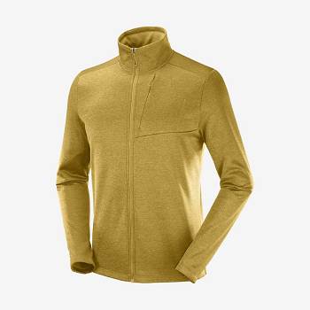 Sudadera Salomon ESSENTIAL LIGHTWARM HEATHER Hombre Amarillos | MX-A1094