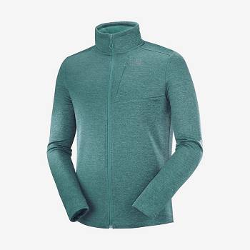 Sudadera Salomon ESSENTIAL LIGHTWARM HEATHER Hombre Verdes | MX-N1617