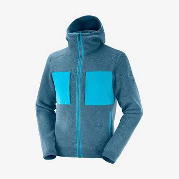 Sudadera Salomon ESSENTIAL WARM TEDDY Hombre Azules | MX-L1361