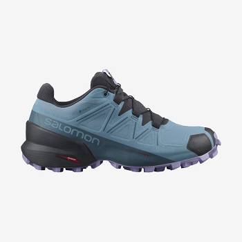 Tenis Impermeables Salomon SPEEDCROSS 5 GORE-TEX Mujer Azules | MX-W1390