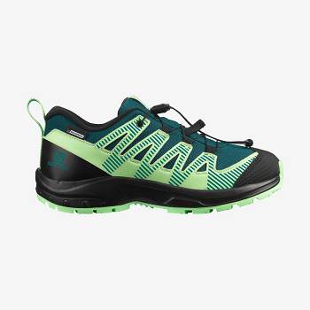 Tenis Impermeables Salomon XA PRO V8 CLIMASALOMON™ Niños Verdes | MX-L1088