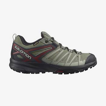 Tenis Senderismo Salomon X CREST GORE-TEX Hombre Verde Oliva | MX-S1240