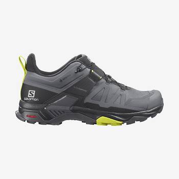 Tenis Senderismo Salomon X ULTRA 4 GORE-TEX Hombre Plateados | MX-A1654