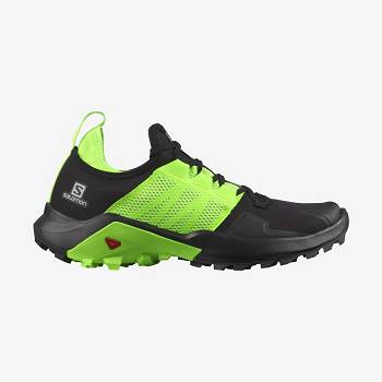 Tenis Trail Running Salomon MADCROSS Hombre Negros Verdes | MX-A2249